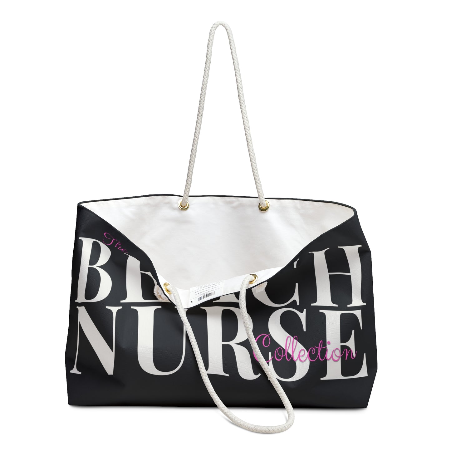 BEACH NURSE™ Weekender Bag | Large Nurse Beach & Travel Tote Black