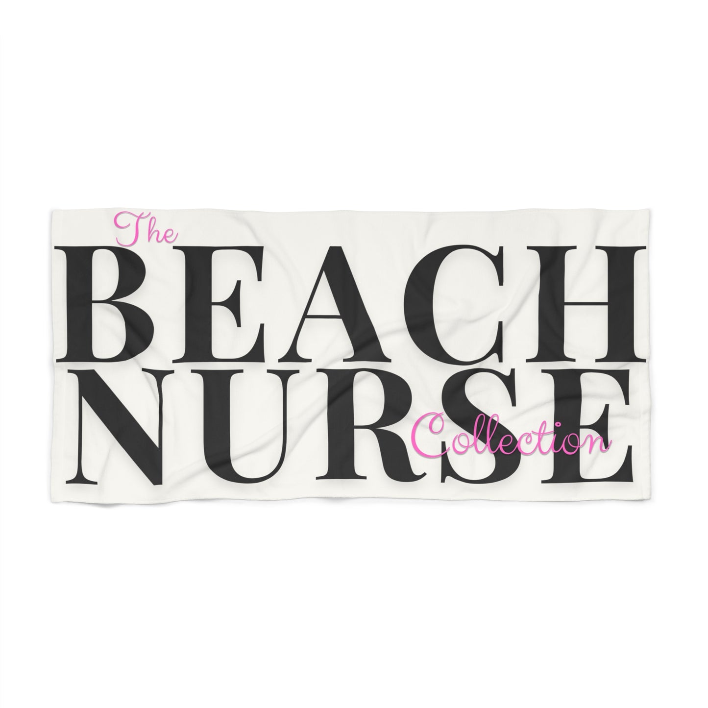 BEACH NURSE™ Oversized Ivory Beach Towel| Nurse Beach & Pool Essential