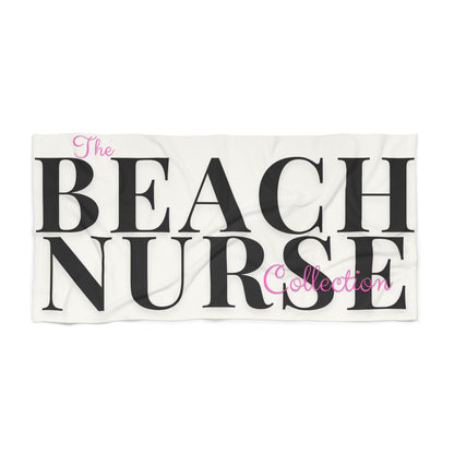 BEACH NURSE™ Oversized Ivory Beach Towel| Nurse Beach & Pool Essential