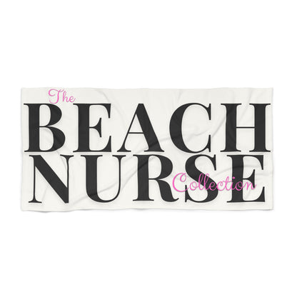 BEACH NURSE™ Oversized Ivory Beach Towel| Nurse Beach & Pool Essential