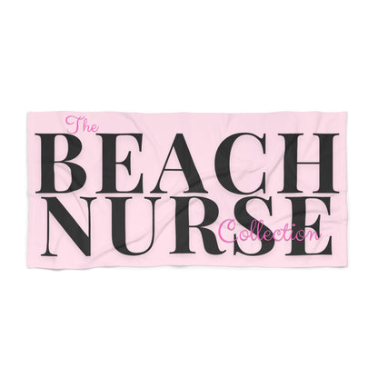 BEACH NURSE™ Oversized Pink Beach Towel | Premium Nurse Beach & Pool Essential