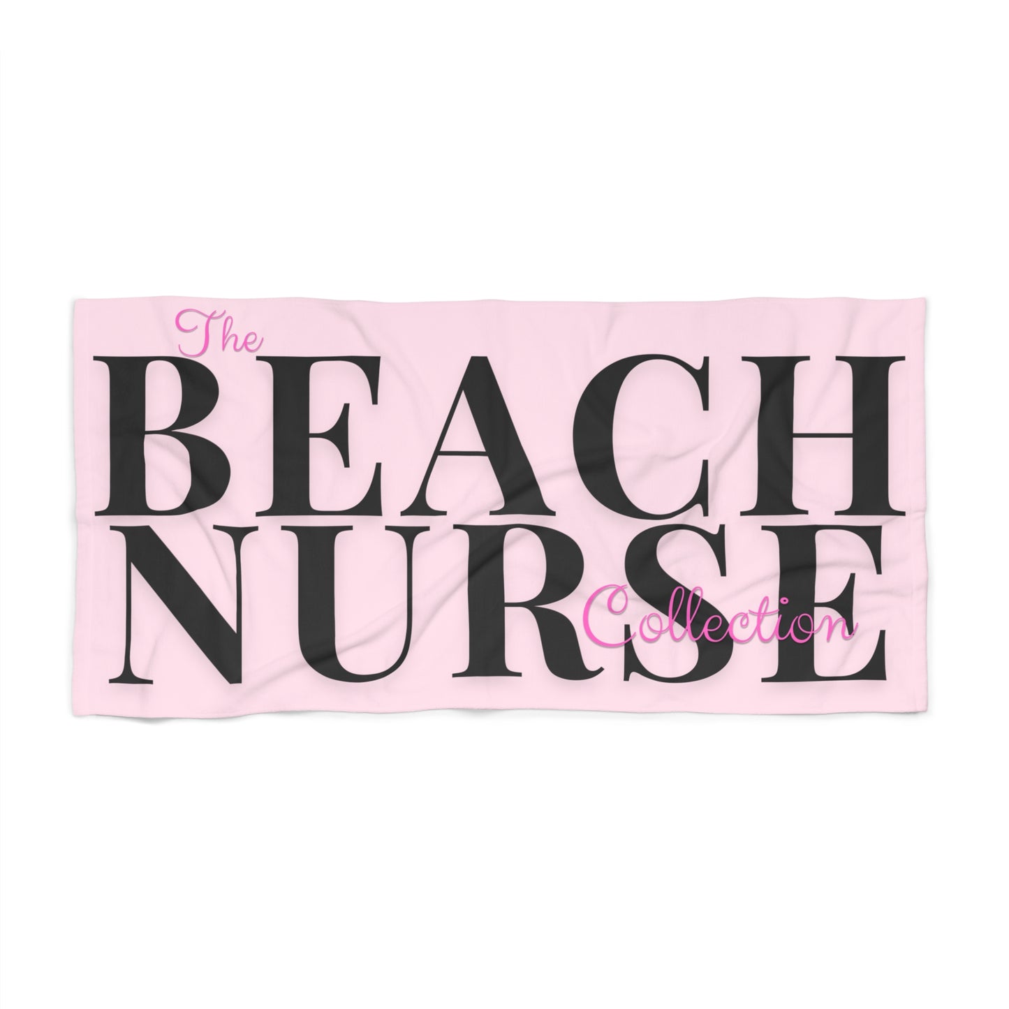 BEACH NURSE™ Oversized Pink Beach Towel | Premium Nurse Beach & Pool Essential