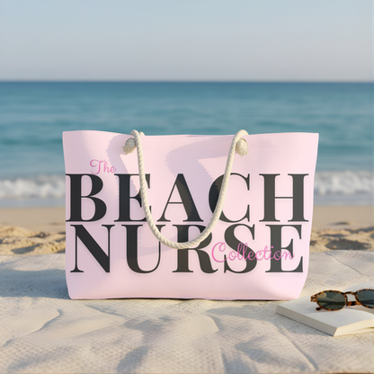 BEACH NURSE™ Weekender Bag | Large Nurse Beach & Travel Tote Pink