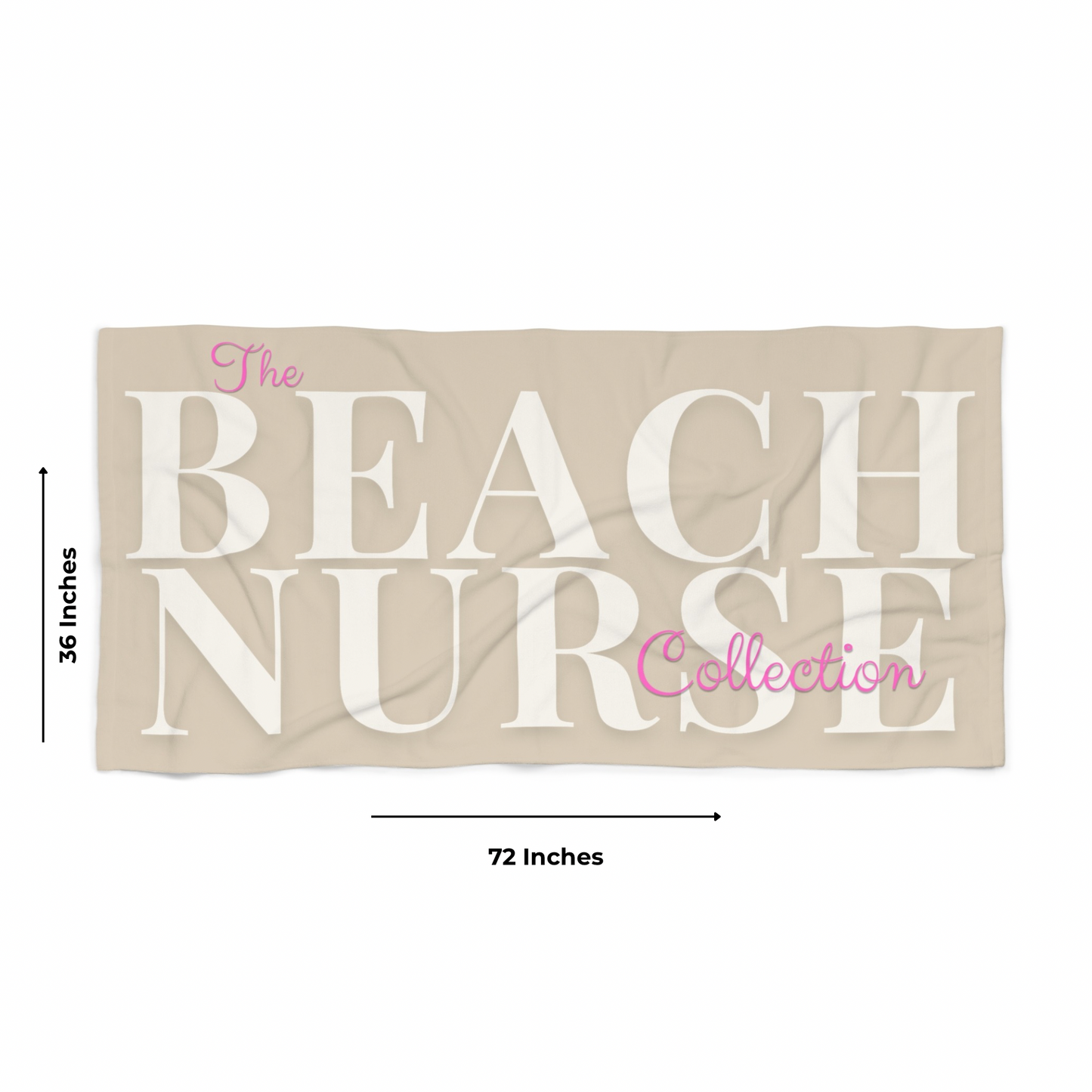 BEACH NURSE™ Oversized Sand Beach Towel | Nurse Beach & Pool Essential