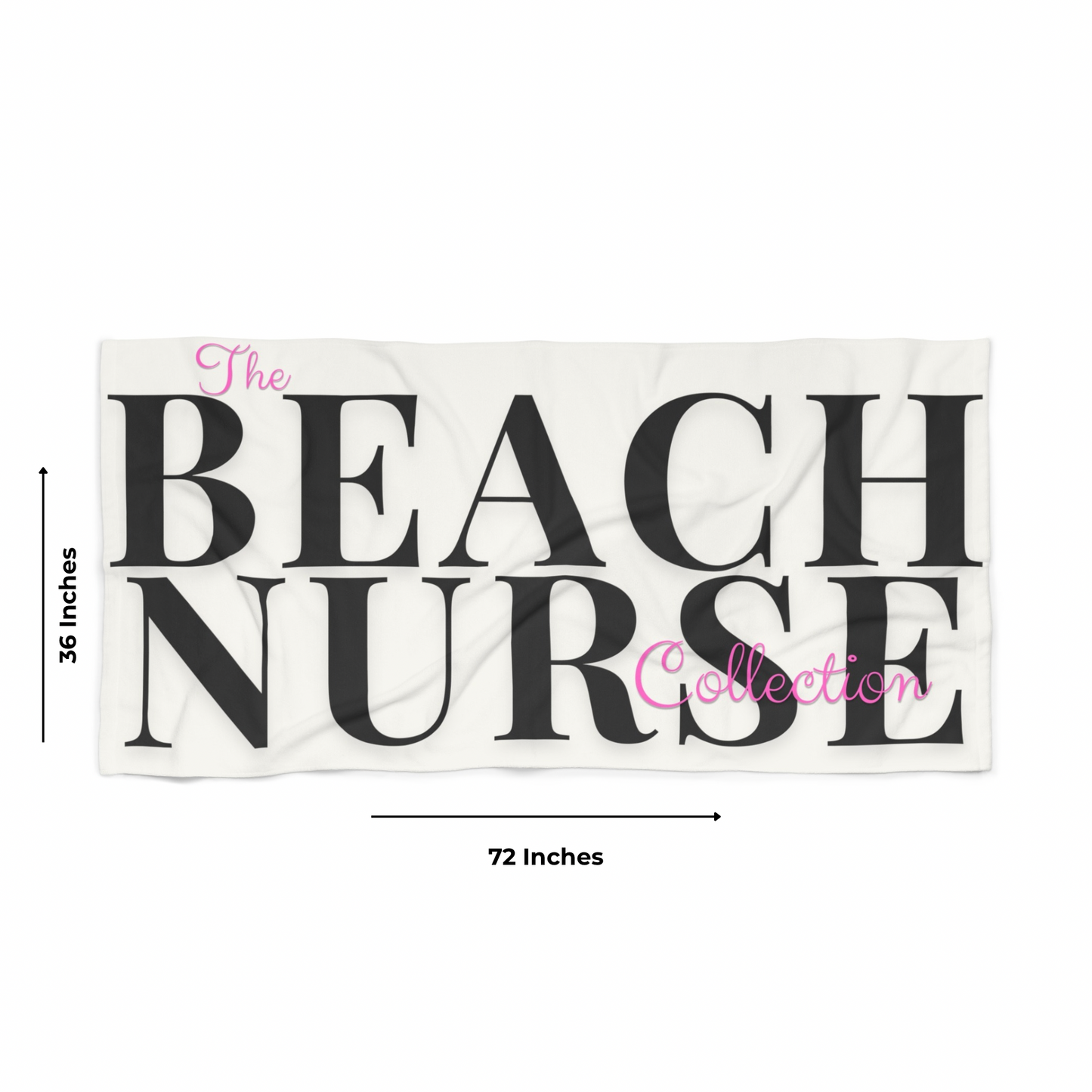 BEACH NURSE™ Oversized Ivory Beach Towel| Nurse Beach & Pool Essential