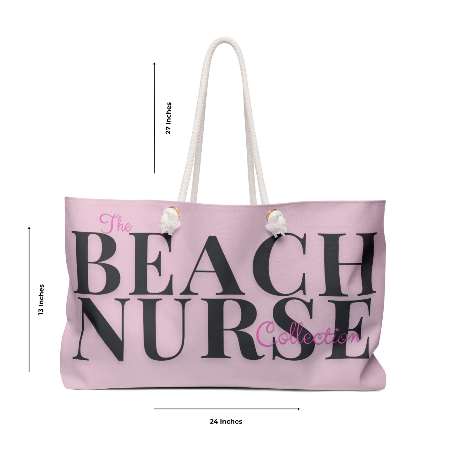 BEACH NURSE™ Weekender Bag | Large Nurse Beach & Travel Tote Pink