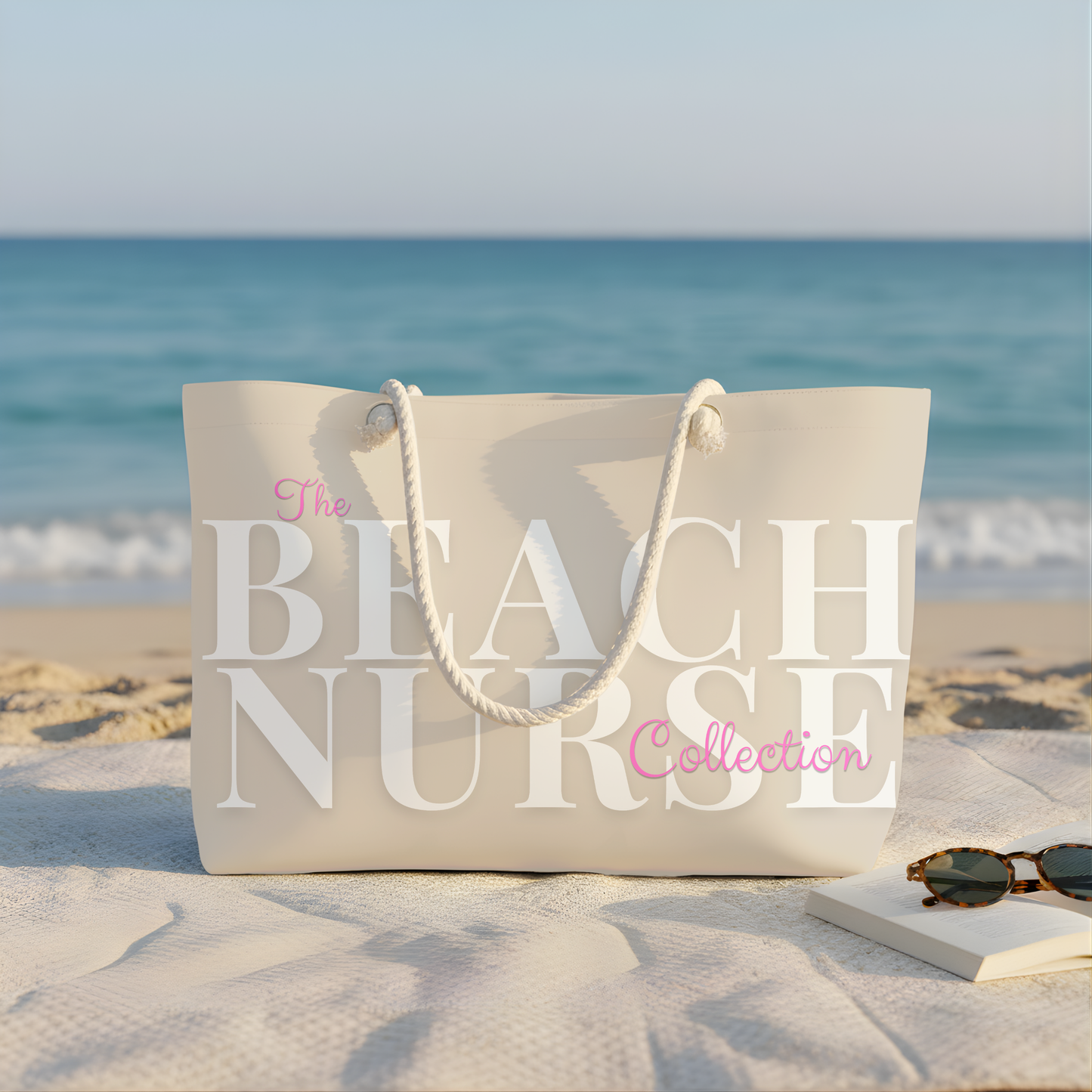 BEACH NURSE™ Weekender Bag | Large Nurse Beach & Travel Tote Sand