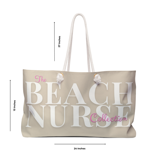 BEACH NURSE™ Weekender Bag | Large Nurse Beach & Travel Tote Sand