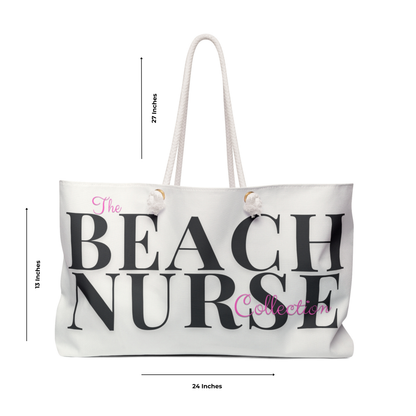 BEACH NURSE™ Weekender Bag | Large Nurse Beach & Travel Tote Ivory