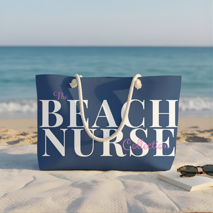 BEACH NURSE™ Weekender Bag | Large Nurse Beach & Travel Tote Navy
