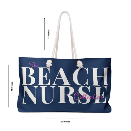 BEACH NURSE™ Weekender Bag | Large Nurse Beach & Travel Tote Navy