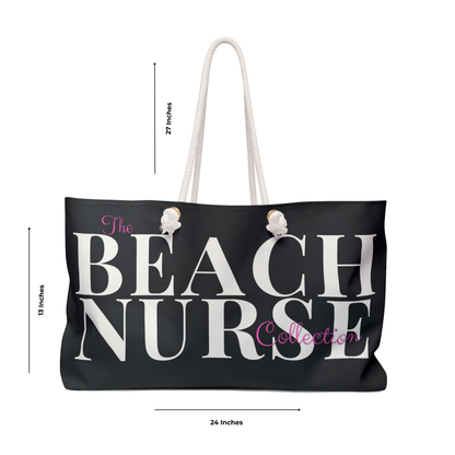 BEACH NURSE™ Weekender Bag | Large Nurse Beach & Travel Tote Black