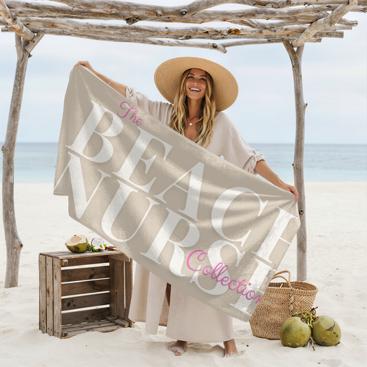 BEACH NURSE™ Oversized Sand Beach Towel | Nurse Beach & Pool Essential